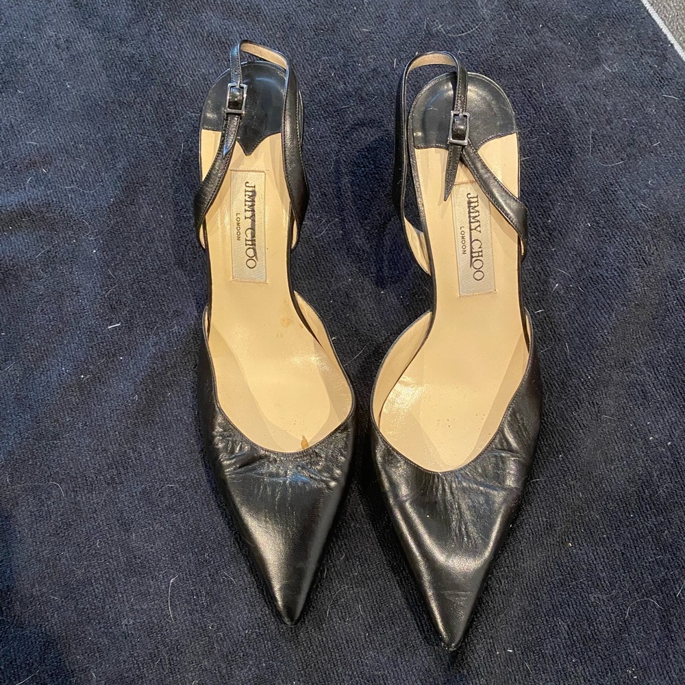 Jimmy Choo black strappy sandals 41